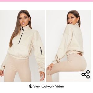 Crop top sweater oversized pretty little thing